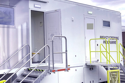 Hologic Dimensions Mammography System in Trailer