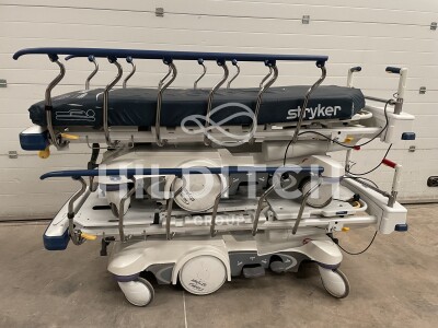 2 x Stryker 1125 Zoom Stretcher Trolleys