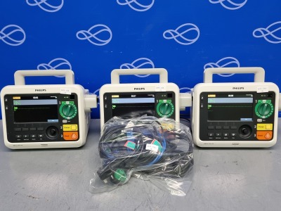 3 x Philips Efficia DFM 100 Defibrillator with Pace Function