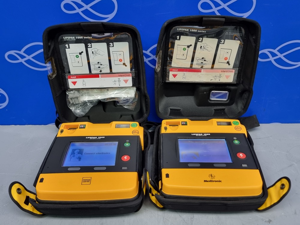 2 x Medtronic Lifepak 1000 Defibrillator