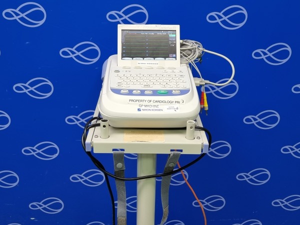 Nihon Kohden Cardiofax M ECG-2350 ECG Recorder on Trolley