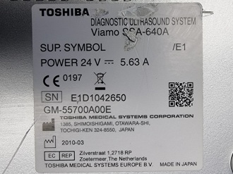 Toshiba Viamo Ultrasound System - 3