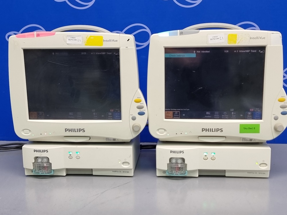 2 x Philips Intellivue MP50 Patient Monitor and 2 x Philips Intellivue ...