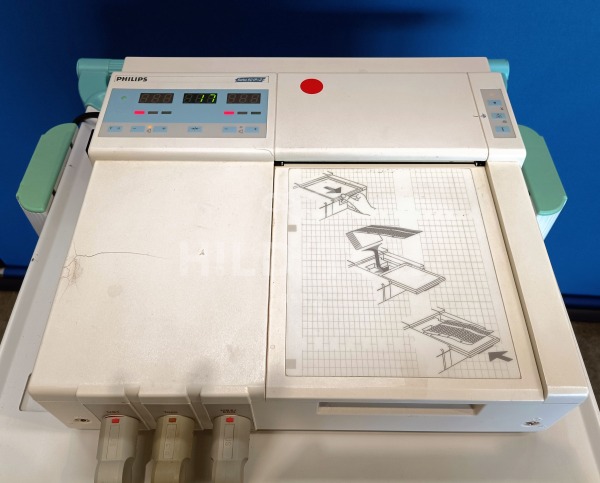 Philips Series 50-IP-2 Fetal Monitor with 3 Transducers and Trolley