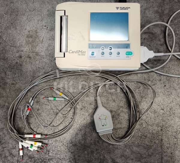 Fukuda Denshi CardiMax FX-7202 ECG Machine with 10 Leads