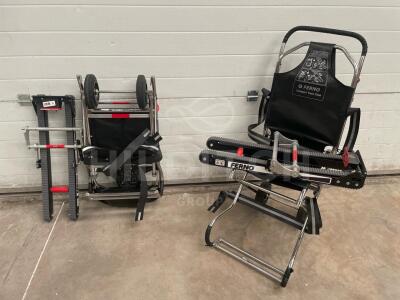 2 x Ferno Compact 2 Track Evacuation Chairs with Storage Brackets