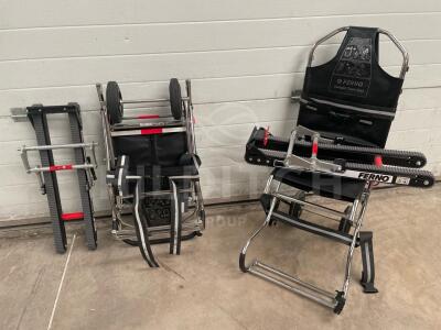 2 x Ferno Compact 2 Track Evacuation Chairs with Storage Brackets