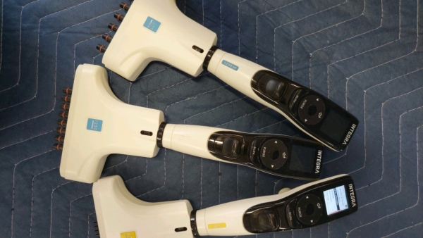 3x Integra Voyager Digital Pipettes (2x1250uL, 1x125uL)