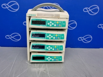 4 x B Braun Infusomat Infusion Pumps in B Braun Space Station Docking Unit