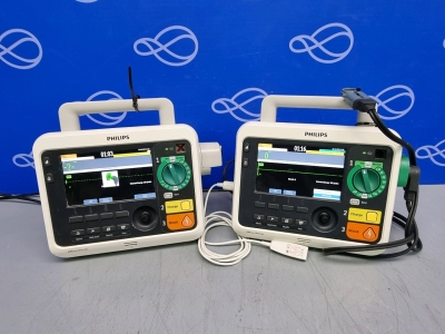 2 x Philips Efficia DFM100 Defibrillator