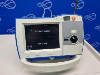 Zoll R-Series Plus Defibrillator on Metro Flexline Crash Trolley - 2