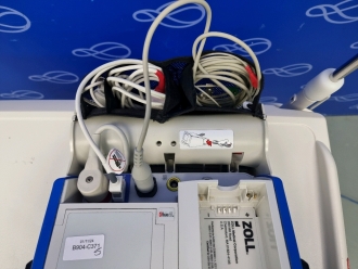 Zoll R-Series Plus Defibrillator on Metro Flexline Crash Trolley - 3