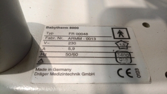 Draeger Babytherm 8000 Incubator - 9