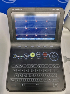 GE Mac 2000 ECG Recorder on Trolley - 2