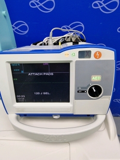 Zoll R-Series Plus Defibrillator on Metro Flexline Crash Trolley - 2