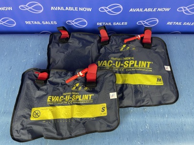 1x Small and 1x Medium Evac-U-Splints