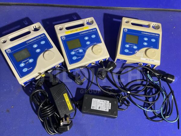 3 x EMS Combination 855 Ultrasound / Therapy Units