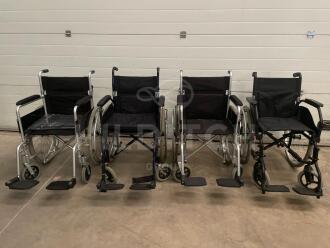 4 x Self Propelling Folding Wheelchairs