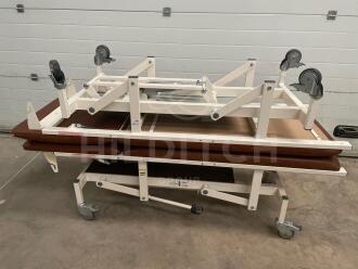 2 x Sidhil 2-Section Hydraulic Patient Couches