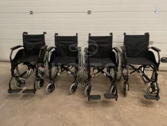 4 x Ultimate Healthcare Orthos XX1 Self Propelling Folding Wheelchairs