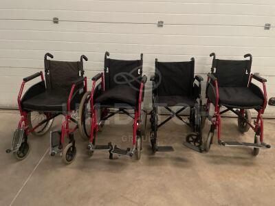 1 x Self Propelling & 3 x Transit Folding Wheelchairs