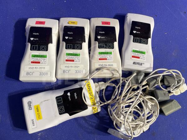 4 x BCI 3301 & 1 x Oxi-Pulse 3300 Pulse Oximeters