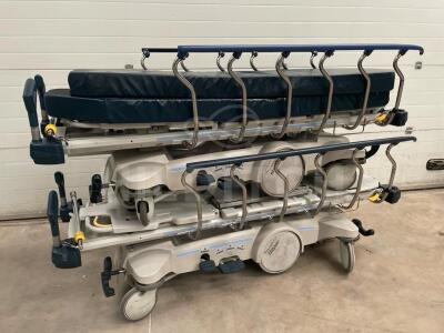 2 x Stryker 1015 Stretcher Trolleys