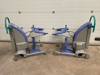 2 x ArjoHuntleigh Sara Plus Sit-To-Stand Patient Hoists