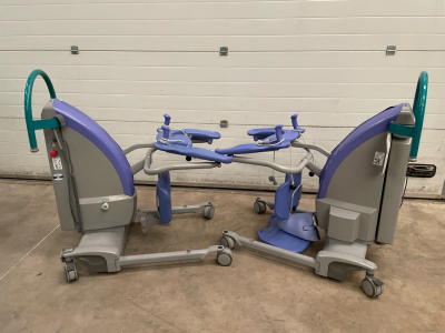 2 x ArjoHuntleigh Sara Plus Sit-To-Stand Patient Hoists