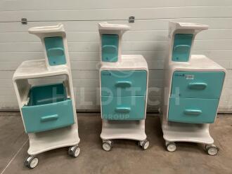 3 x Bristol Maid Mobile Plastic Cabinets