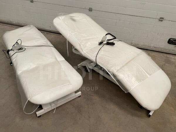 2 x Dewert 3-Section Electric Patient Couches