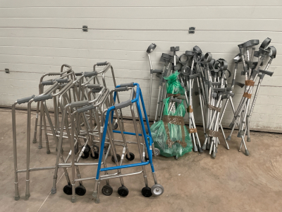 Selection of Various Walking Frames & Crutches