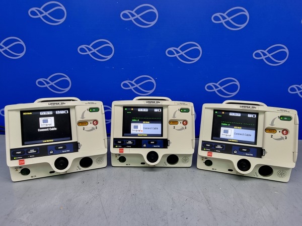 3 x Physio Control Lifepak 20e Defibrillator/Monitor