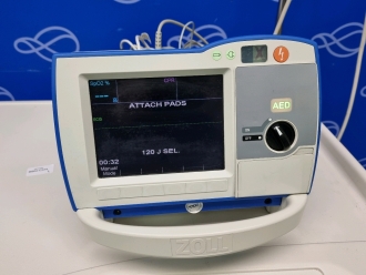 Zoll R-Series Plus Defibrillator on Metro Flexline Crash Trolley - 2