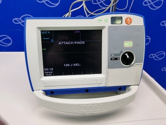 Zoll R-Series Plus Defibrillator on Metro Flexline Crash Trolley - 2