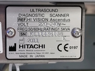 Hitachi Hi Vision Ascendus Ultrasound System - 6