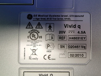 GE Vivid Q Ultrasound Machine - NO HDD - 2