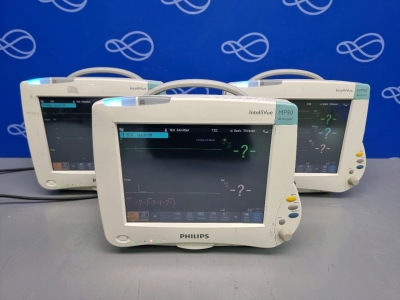 3 x Philips IntelliVue MP50 Neonatal Patient Monitor