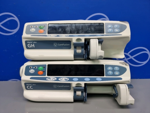 1 x Carefusion Alaris GH Plus and 1 x Carefusion Alaris CC Plus Syringe Pump