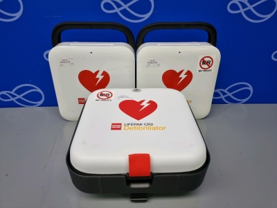 3 x Physio Control CR2 Defibrillator