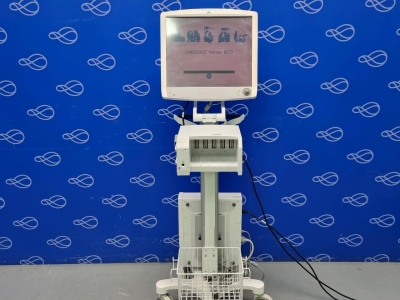 GE Carescape B850 Patient Monitor with Display Screen and Module Rack on Rollstand