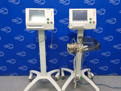 2 x Huntleigh Sonicaid Team 3 Fetal Monitor on Rollstand