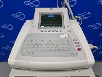 GE MAC 3500 ECG Recorder on Trolley