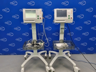 2 x Huntleigh Sonicaid Team 3 Fetal Monitor on Rollstand