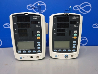 2 x Mindray VS-800 Vital Signs Monitor