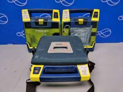 3 x Cardiac Sciences Powerheart AED G3 Defibrillator