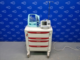 Zoll R-Series Plus Defibrillator on Metro Flexline Crash Trolley