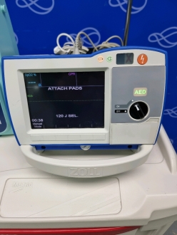 Zoll R-Series Plus Defibrillator on Metro Flexline Crash Trolley - 2