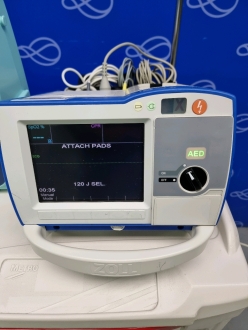 Zoll R-Series Plus Defibrillator on Metro Flexline Crash Trolley - 2