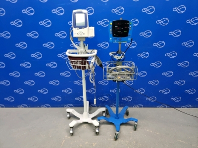 GE Dinamap Carescape V100 Vital Signs Monitor and Welch Allyn Spot Vital Signs LXi